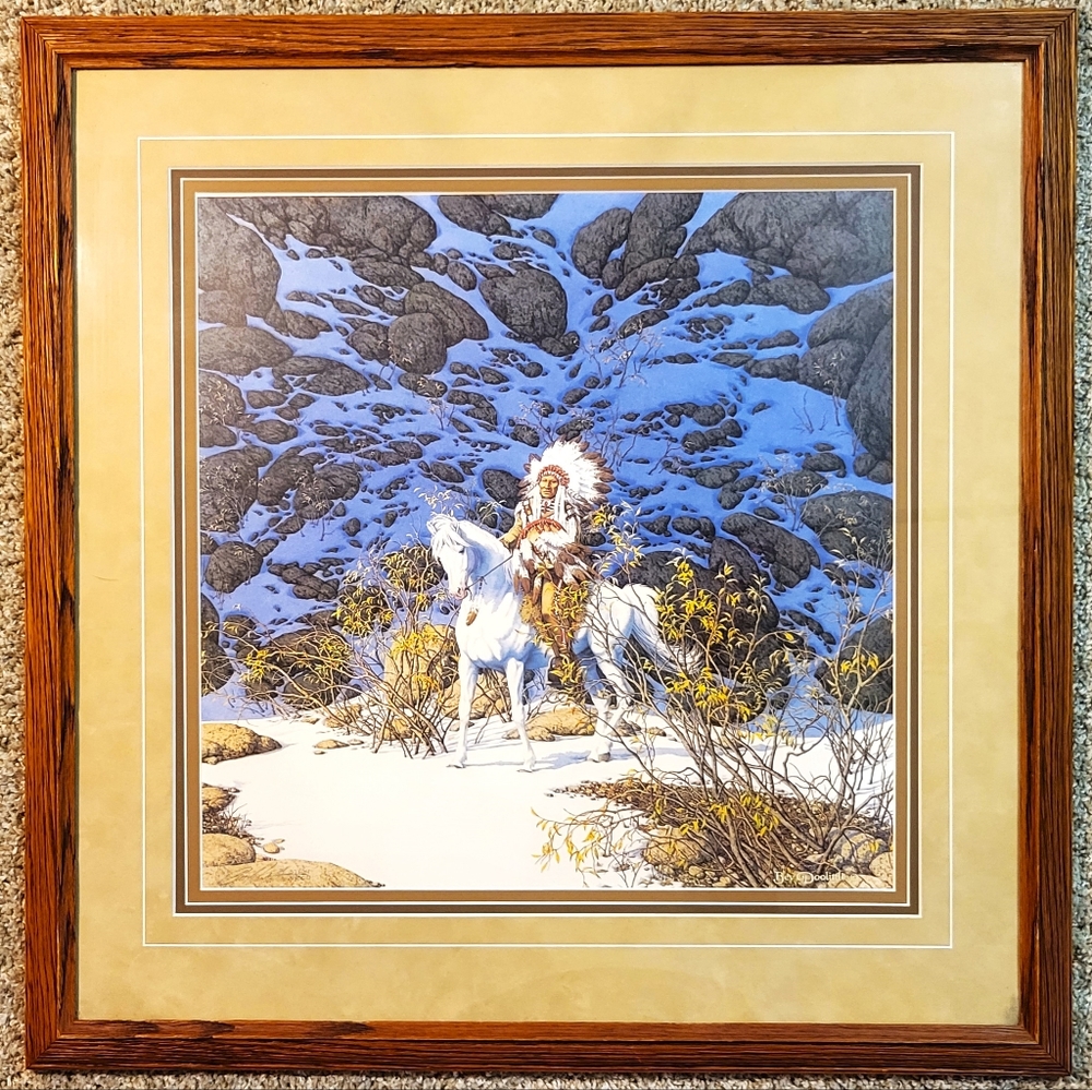 Framed and matted Bev Doolittle Eagle Heart